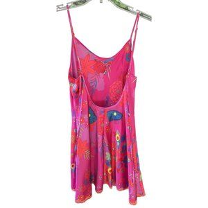 Victoria's Secret Slip and Robe Sleep Set Pink Orange Multi Inset Lace Size Sm